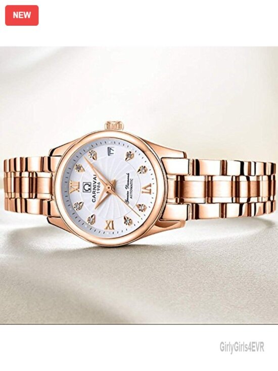 Luxury Women\'s Automatic Watch Analog Stainless Steel Link Dress Watch main image 7